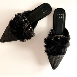 A New Day black tassel mules | size 9